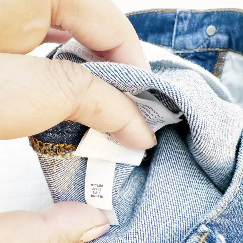 Madewell High Riser Crop Light Wash Denim Jeans Size 26